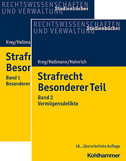 Kartonierter Einband Strafrecht - Besonderer Teil Bd. 1 + Bd. 2 - Paket von Uwe Hellmann, Manfred Heinrich