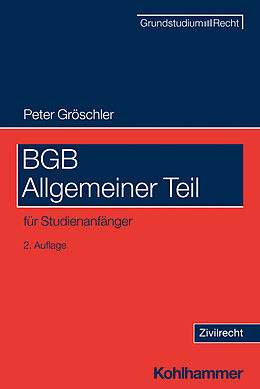 E-Book (epub) BGB Allgemeiner Teil von Peter Gröschler