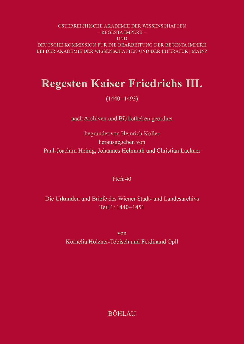 Regesten Kaiser Friedrichs III. (14401493)