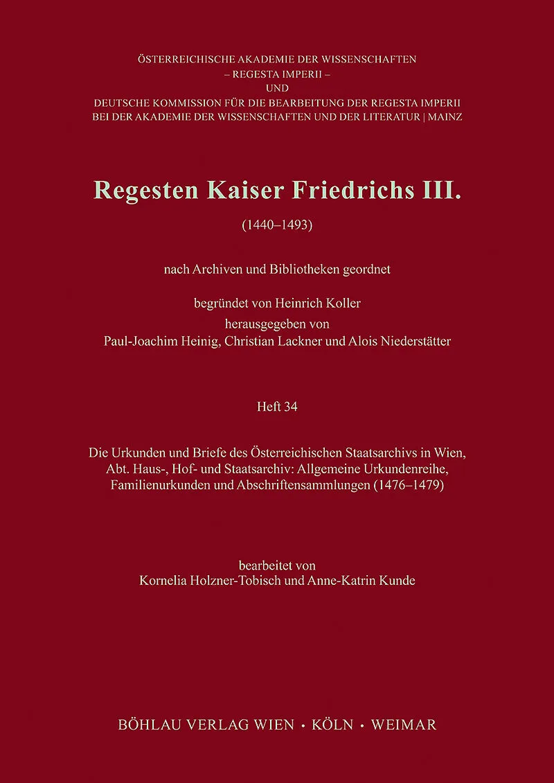 Regesten Kaiser Friedrichs III.