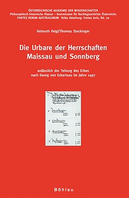 Paperback Die Urbare der Herrschaften Maissau und Sonnberg von Helmuth Feigl, Thomas Stockinger