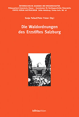 Kartonierter Einband Die Waldordnungen des Erzstiftes Salzburg von 