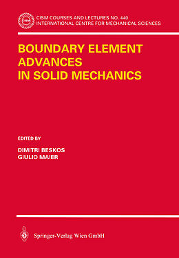 Couverture cartonnée Boundary Element Advances in Solid Mechanics de 
