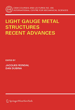 Couverture cartonnée Light Gauge Metal Structures Recent Advances de 