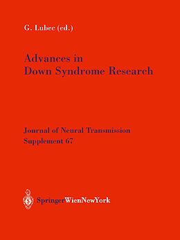 Couverture cartonnée Advances in Down Syndrome Research de 