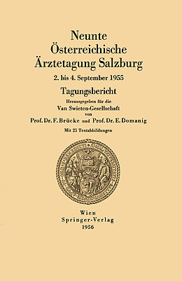 Kartonierter Einband Neunte Österreichische Ärztetagung Salzburg von 