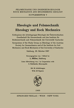 Kartonierter Einband Rheologie und Felsmechanik / Rheology and Rock Mechanics von 