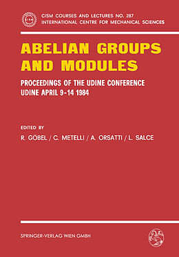 Couverture cartonnée Abelian Groups and Modules de 