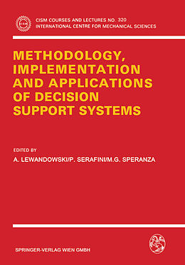 Couverture cartonnée Methodology, Implementation and Applications of Decision Support Systems de 