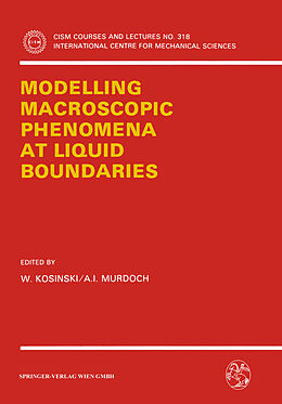 Couverture cartonnée Modelling Macroscopic Phenomena at Liquid Boundaries de 
