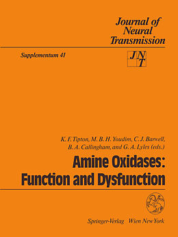 Couverture cartonnée Amine Oxidases: Function and Dysfunction de 