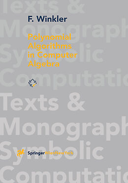 Kartonierter Einband Polynomial Algorithms in Computer Algebra von Franz Winkler