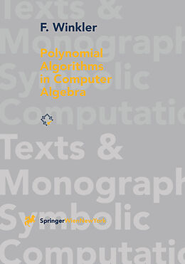 Couverture cartonnée Polynomial Algorithms in Computer Algebra de Franz Winkler