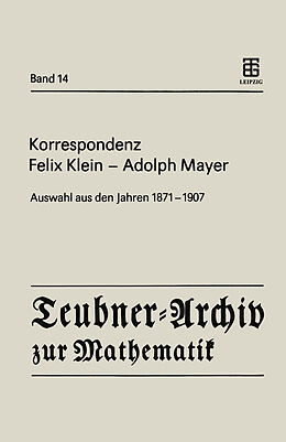 Kartonierter Einband Korrespondenz Felix Klein  Adolph Mayer von Felix Klein, Adolf Mayer