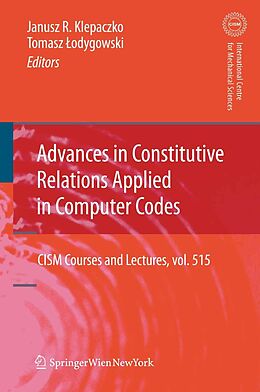 E-Book (pdf) Advances in Constitutive Relations Applied in Computer Codes von 