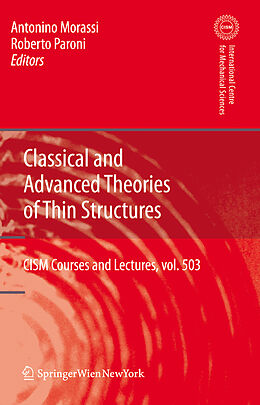 Couverture cartonnée Classical and Advanced Theories of Thin Structures de 