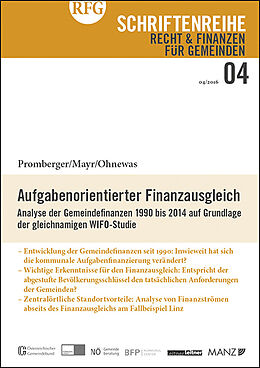 Kartonierter Einband Aufgabenorientierter Finanzausgleich von Kurt Promberger, Christian Mayr, Yvonne Ohnewas