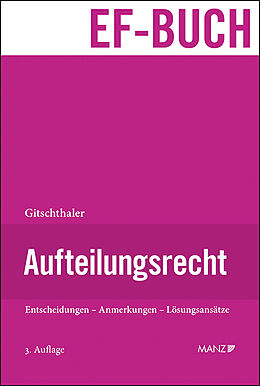 Fester Einband Aufteilungsrecht von Edwin Gitschthaler