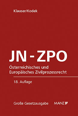 Fester Einband Jurisdiktionsnorm und Zivilprozessordnung JN-ZPO von 