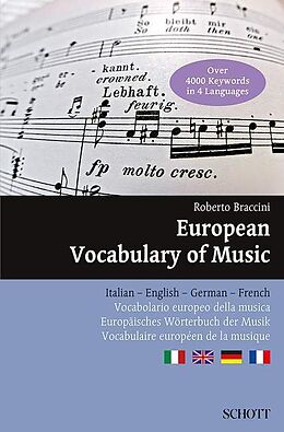Kartonierter Einband Europäisches Wörterbuch der Musik von Roberto Braccini