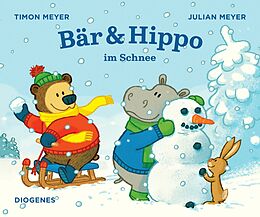Pappband Bär &amp; Hippo im Schnee von Timon Meyer