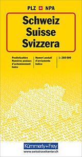 (Land)Karte Schweiz Postleitzahlenkarte von 