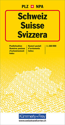 Carte (de géographie) Schweiz Postleitzahlenkarte de 