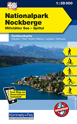 gefaltete (Land)Karte Nationalpark Nockberge Nr. 18 Outdoorkarte Österreich 1:35 000 von 