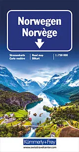 (Land)Karte Norwegen Norvège 1:750 000 von 