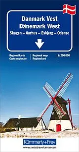 (Land)Karte Dänemark West 1:200 000 von 