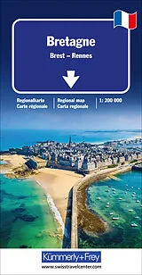 (Land)Karte Bretagne : Brest - Rennes 1:200 000 von 