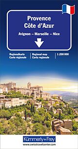 (Land)Karte Provence, Côte d'Azur 1:200 000 von 
