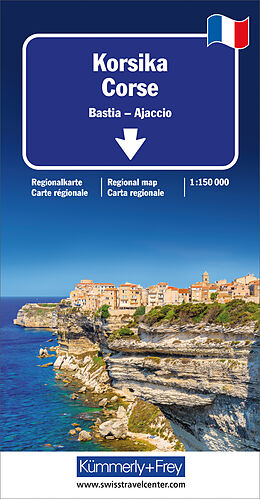 (Land)Karte Korsika Regionalkarte 1:150 000 von 