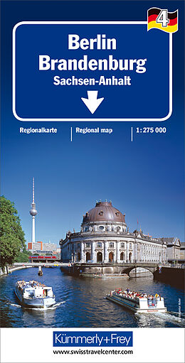 gefaltete (Land)Karte Berlin Brandenburg Nr. 04 Regionalkarte Deutschland 1:275 000 von 