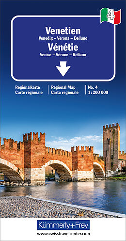 (Land)Karte Venetien Regionalkarte Italien Nr. 4 1:200000 von 
