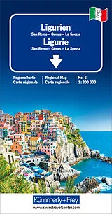 (Land)Karte Lugurien / Ligurie 1:200 000 von 