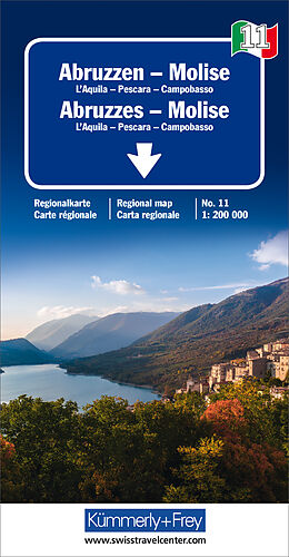 (Land)Karte Abruzzen-Molise Regionalkarte Italien Nr. 11. 1:200000 von 