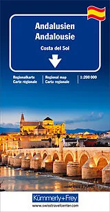 (Land)Karte Andalusien Andalousie Costa del Sol 1:200 000 von 
