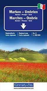 (Land)Karte Marken - Umbrien; Marches - Ombrie 1:200 000 von 
