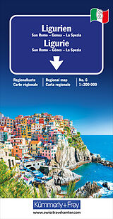 (Land)Karte Ligurien Nr. 06 Regionalkarte Italien 1:200 000 von 