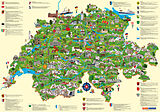 gerollte (Land)Karte Schweiz Kinderkarte Poster von 