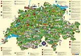 gerollte (Land)Karte Carte Suisse pour les enfants, poster Plano gerollt in Röhre 100 x 70 cm von 