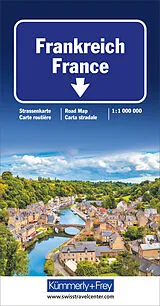 gefaltete (Land)Karte Frankreich Strassenkarte 1:1 000 000 von