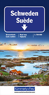 (Land)Karte Schweden Strassenkarte 1:750 000 von 