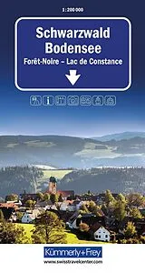 gefaltete (Land)Karte Kümmerly+Frey Strassenkarte Schwarzwald, Bodensee 1:200.000 von
