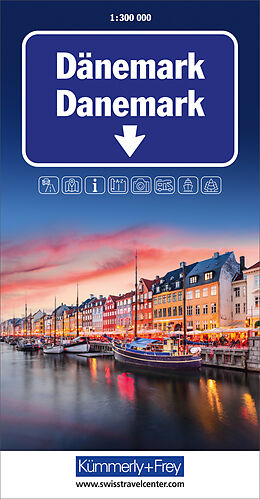(Land)Karte Dänemark Strassenkarte 1:300 000 von 