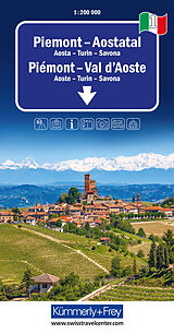 (Land)Karte Piemont - Aostatal, Nr. 01, Regionalstrassenkarte 1:200'000 von 