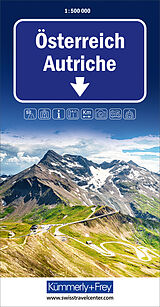 Gefaltet Österreich Strassenkarte 1:500 000 von 