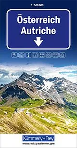 gefaltete (Land)Karte Kümmerly+Frey Strassenkarte Österreich 1:500.000 von