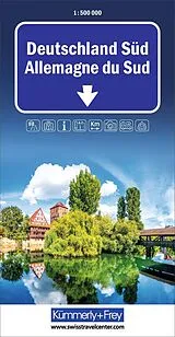 gefaltete (Land)Karte Kümmerly+Frey Strassenkarte Deutschland Süd 1:500.000 von 